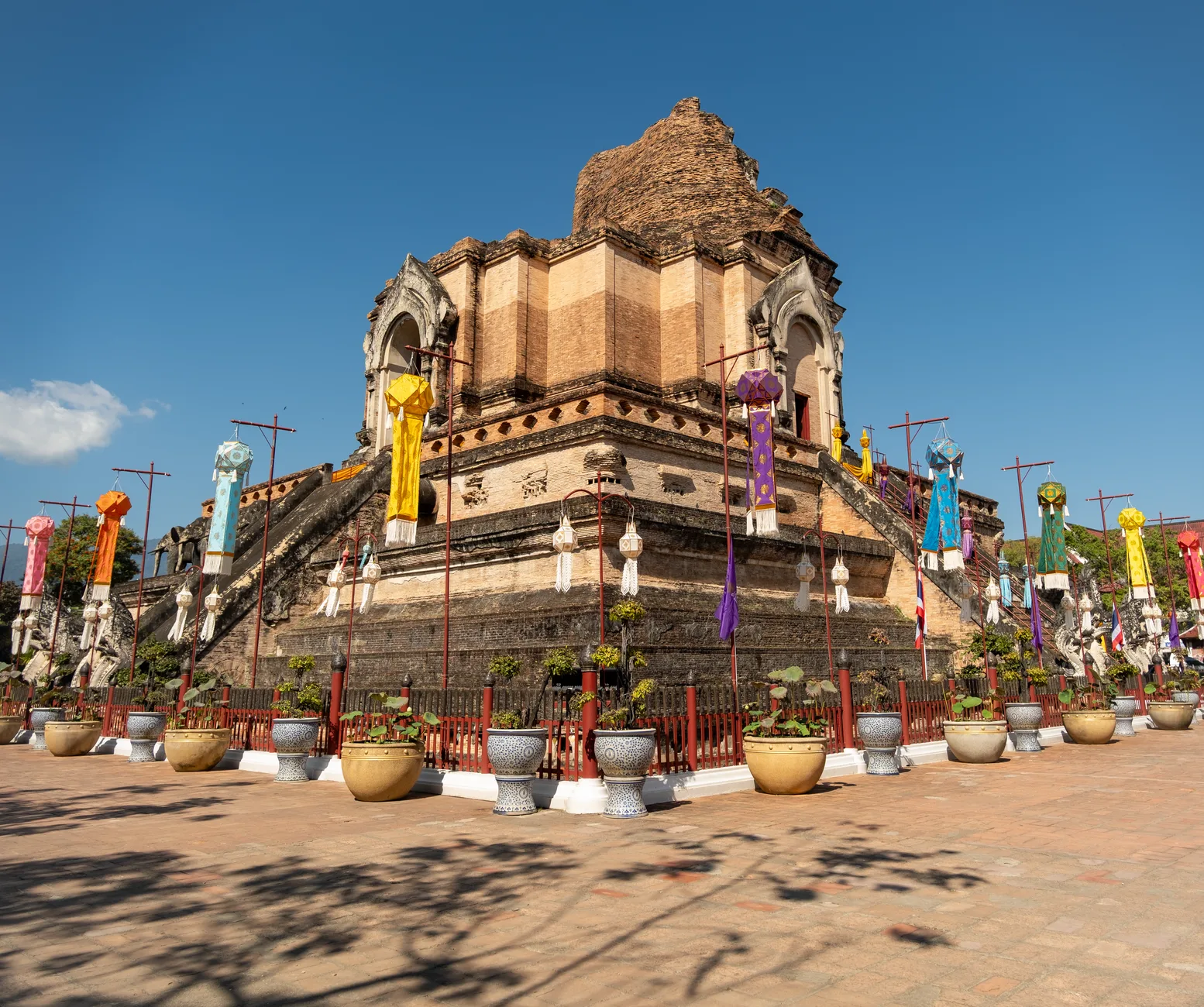 Wat Chedi Luang temple in Chiang Mai Old City